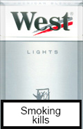 West Stream Tec Lights (Silver) Cigarettes